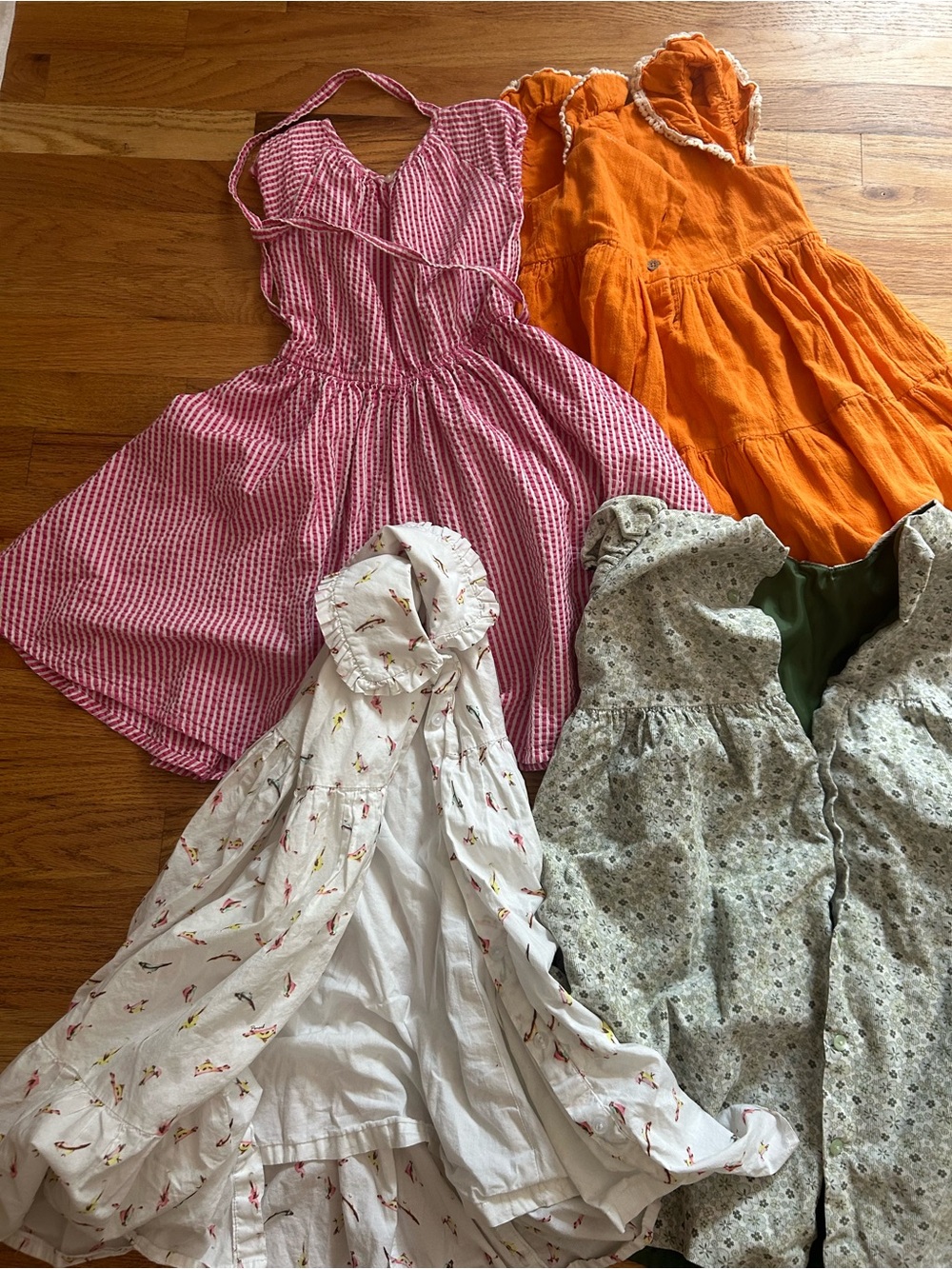 Girls Pink Seersucker Sundress - Brand Unspecified